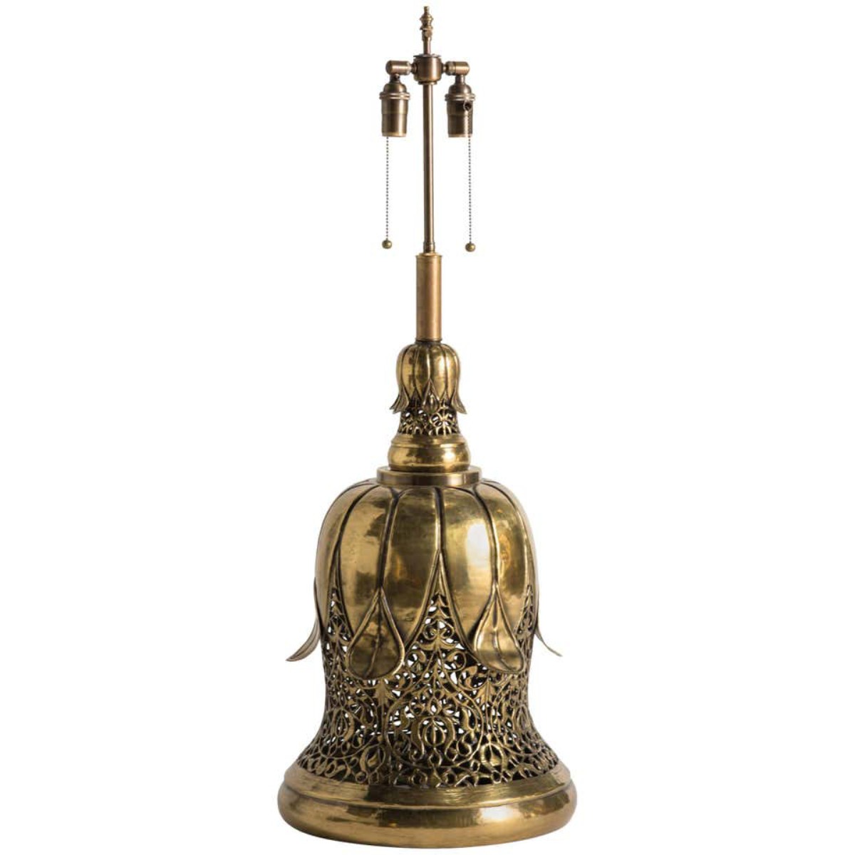 Single Brass Southeast Asian Style Table Lamp